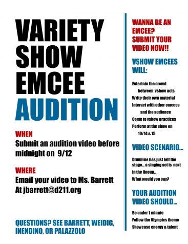 Love to talk and entertain? The Variety Show is looking for charismatic students to host the evening.
