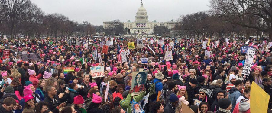 An+approximate+500%2C000+women+in+Washington+DC+joined+women+worldwide+in+a+day+of+protest.