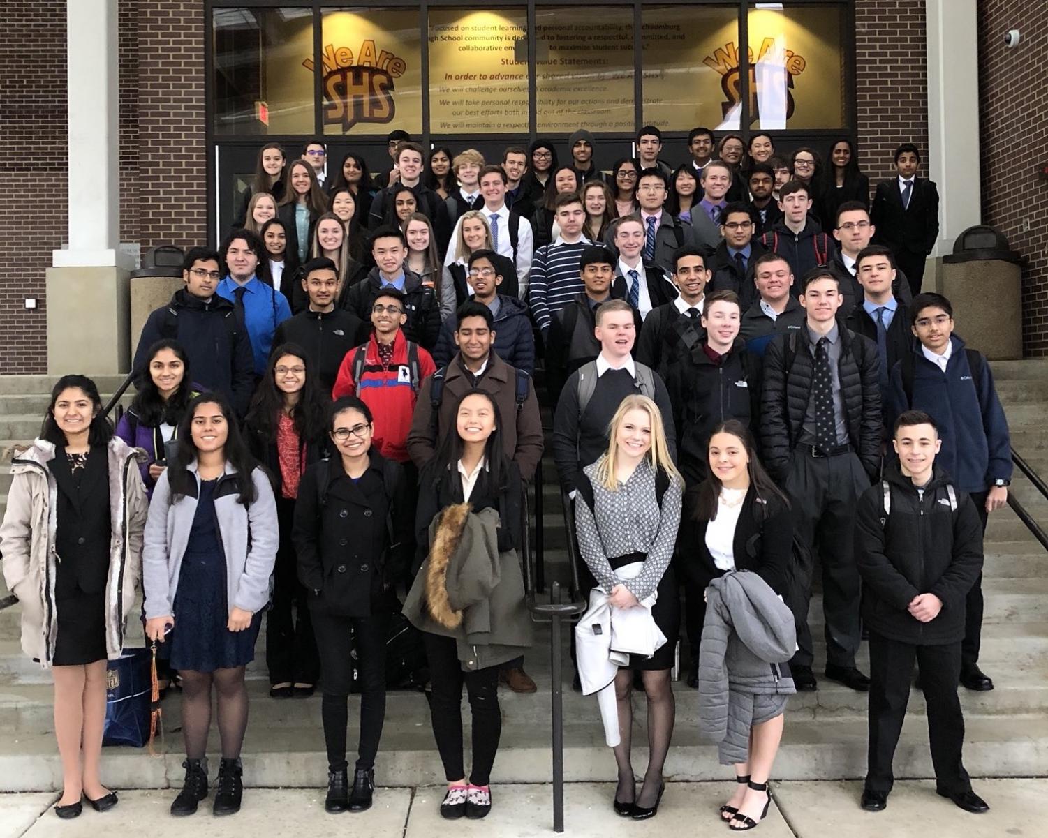 BPA students pose for a photo prior to their competition on Saturday, March 5.