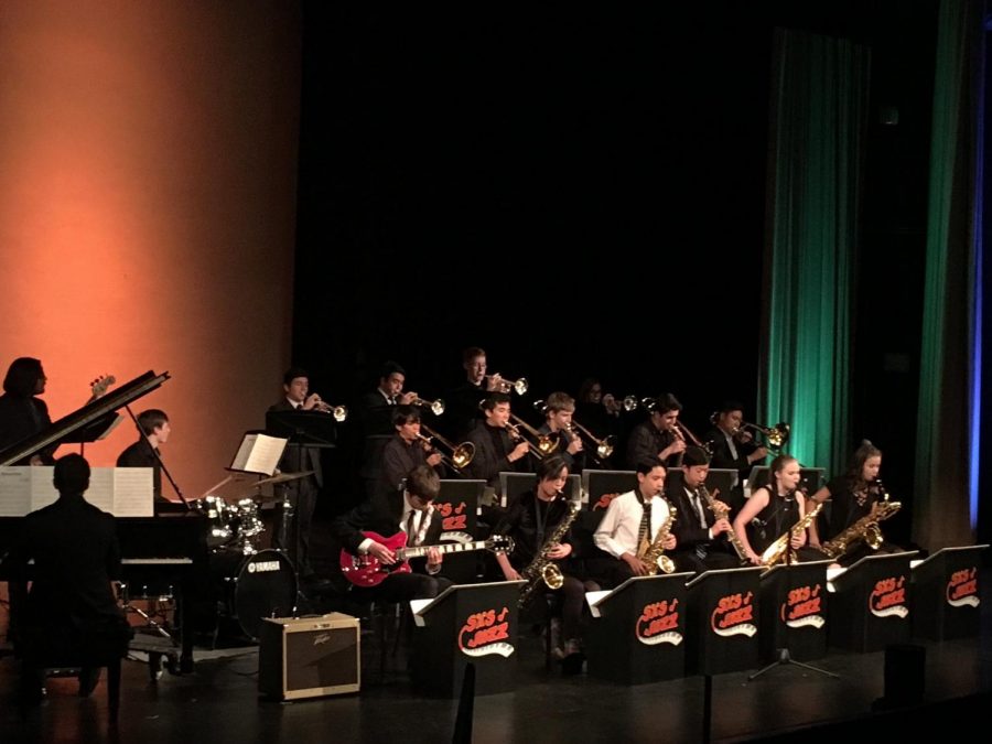 The SHS Jazz Ensemble performs