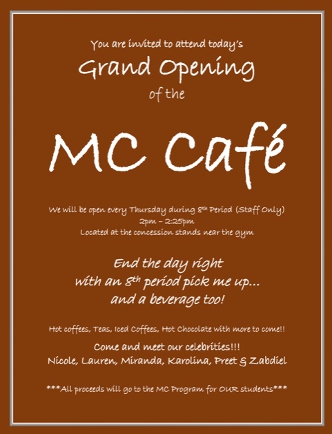 The MC Cafe offers hot drinks to Schaumburg faculty and students. 
