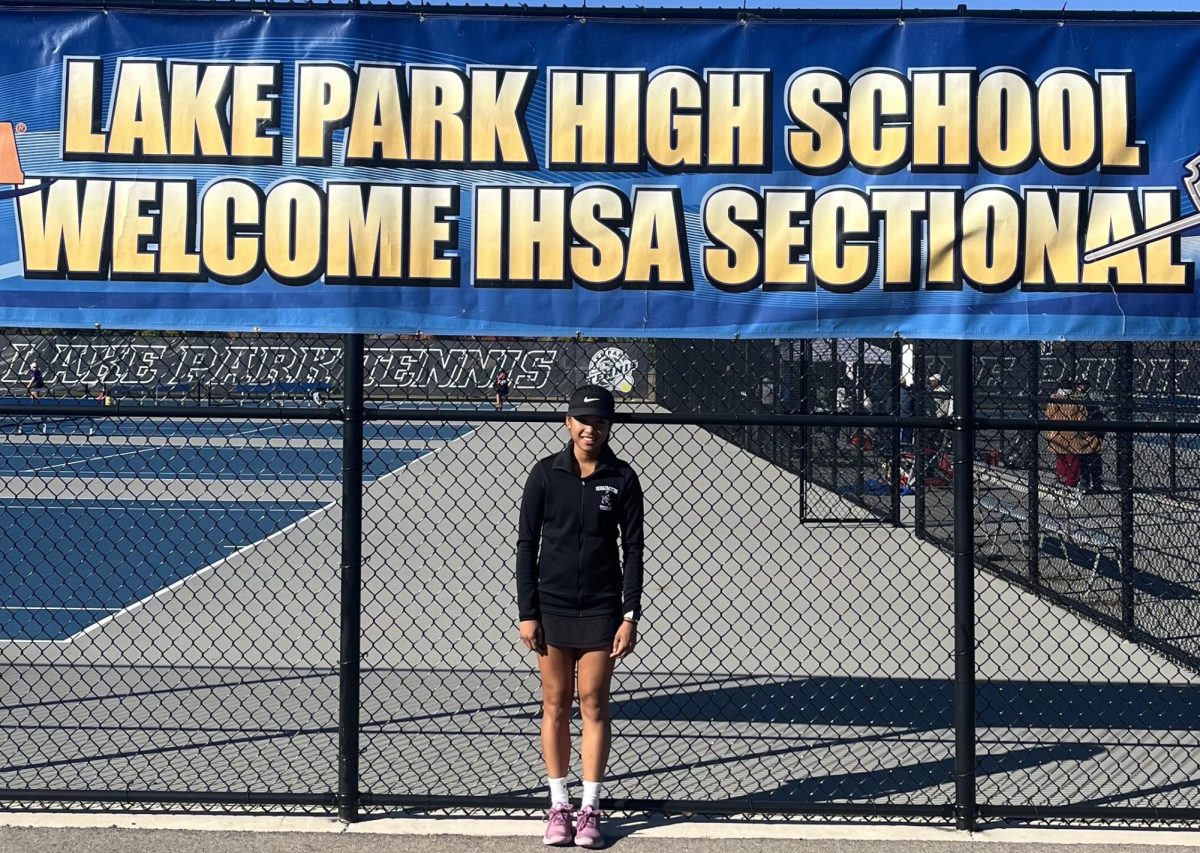 Jhena Emnace qualifies for the IHSA state tournament at the sectional meet at Lake Park High School 