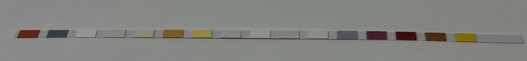 The strip here from the water test is the same color as the extremely safe category.
